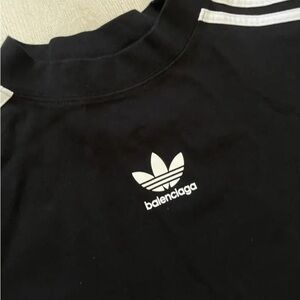 Balenciaga Adidas collaboration Black Top with White Emblem, Large